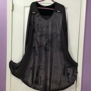 Darkwin Women’s Plus Size XXL Fancy Long Sleeve Dress